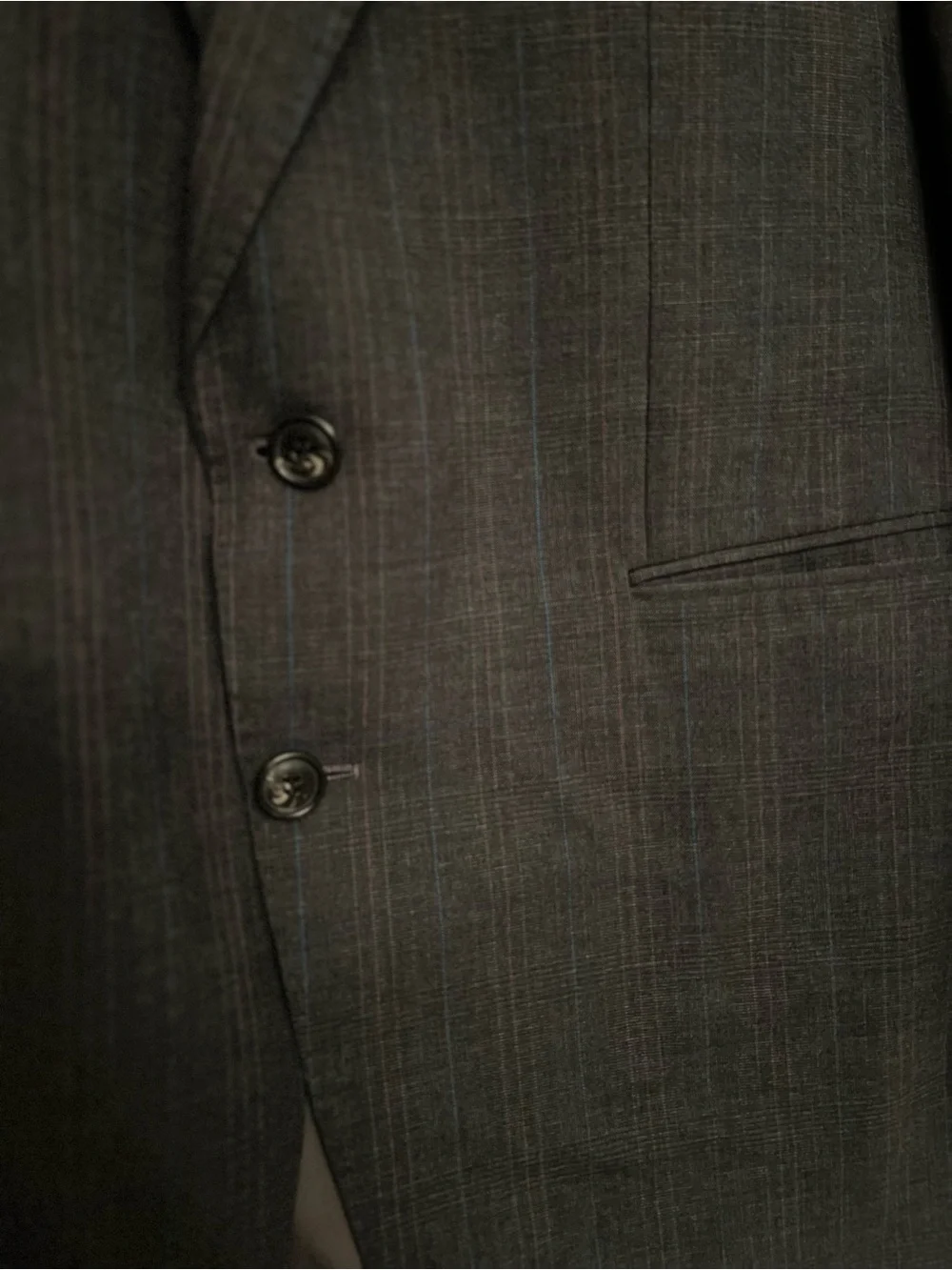 Vintage Yves Saint Laurent Diffusion Hommes 100% Pure Wool Charcoal Suit - 36x30 - Picture 3 of 15